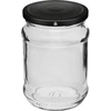 Purkki 250 ml fi 66/4 musta kansi - 6 kpl - 2 