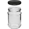 Purkki 250 ml fi 66/4 musta kansi - 6 kpl - 3 