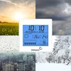 Sääasema – elektroninen, taustavalaistu, anturi, valkoinen - 13 