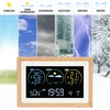 Sääasema (RCC,DCF) - elektroninen, langaton, taustavalaistu, anturi, valkoinen - 10 