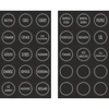 Sarja 12 x 120ml purkki + 30 etikettiä mausteiden merkitsemiseen - 5 