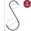 Savustuskoukut - S, viistetty 45° 4mm x 150mm 5 kpl - 7 