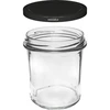 Suora purkki 350 ml mustalla kannella fi82 - 6 kpl - 3 