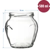 TO Amfora 580 ml purkki värillisellä kannella fi82/6-6kpl - 6 