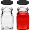 Twist-off purkki 150ml Neljä kulmaa fi 53 mustalla kannella, 6 kpl - 5 