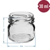 Twist-off purkki 30 ml värillisellä kannella fi 43 - 10 kpl - 4 