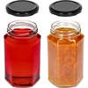 Twist off -purkki 385ml mustalla kannella fi 63, 6 kpl. - 5 