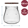Twist-off-purkki 500 ml "Käänteinen Amfora" värillisellä kannella fi 82/6, 6 kpl - 10 