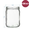 Twist off -purkki 500 ml värillisellä kannella fi82/6 - 6 kpl. - 2 