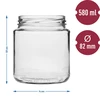 Twist-off purkki, paksu 580ml viininpunaisella kannella fi82/6, 6 kpl. - 5 