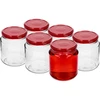 Twist-off purkki, paksu 580ml viininpunaisella kannella fi82/6, 6 kpl. - 2 