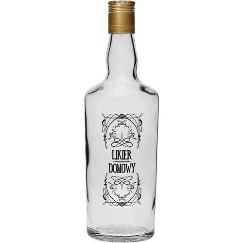 0,5 L pullo kierrekorkilla ja painatuksella Kotitekoinen likööri - 4 kpl - 3