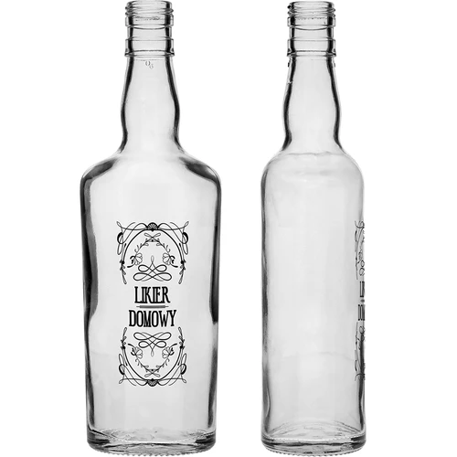 0,5 L pullo kierrekorkilla ja painatuksella Kotitekoinen likööri - 4 kpl - 5