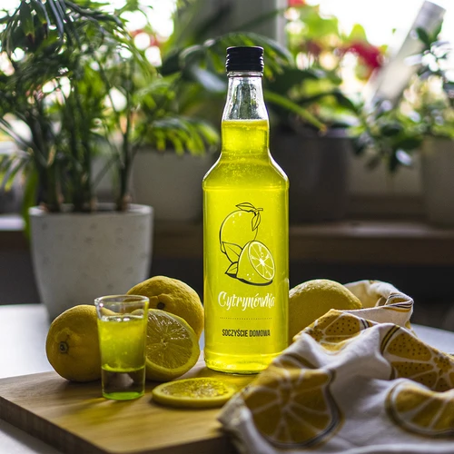 500 ml pullo kierrekorkilla, painatus "Cytrynówka", 1 kpl - 5