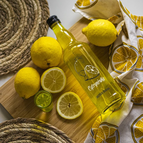 500 ml pullo kierrekorkilla, painatus "Cytrynówka", 1 kpl - 6