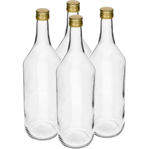 1 L Pöytäpullo kierrekorkilla fi28 - 4 kpl  - 1 