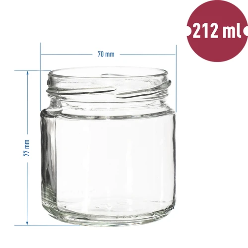 212 ml purkki, jossa on värilliset kannet ø 66. - 7