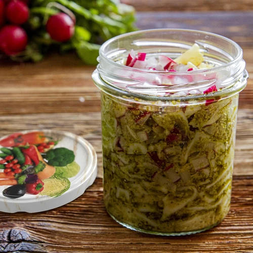 350 ml purkki kannella ja painolla - 6 kpl - 13