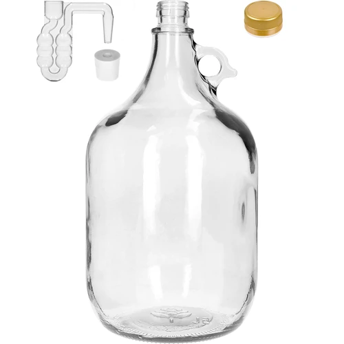 4 x Dama 5L korkilla ja käymisputkella ja sulkimella - 2
