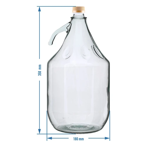 5 L Demijohn korkilla - ilman koria - 4