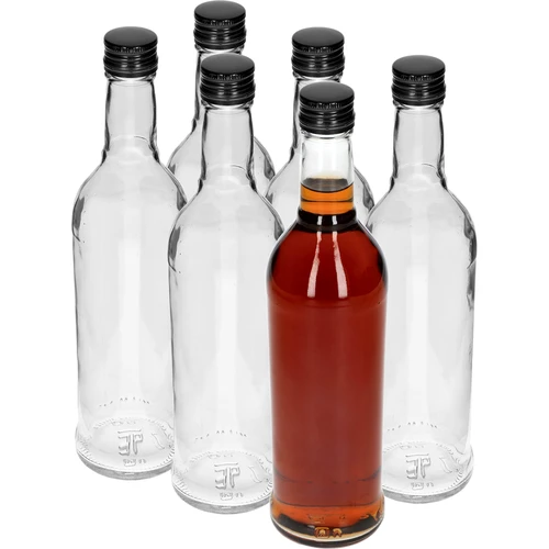 500 ml Hoikka Pullo, mustalla kierrekorkilla, vodkalle, 6 kpl - 2