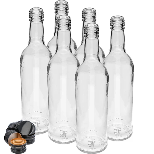 500 ml Hoikka Pullo, mustalla kierrekorkilla, vodkalle, 6 kpl - 3