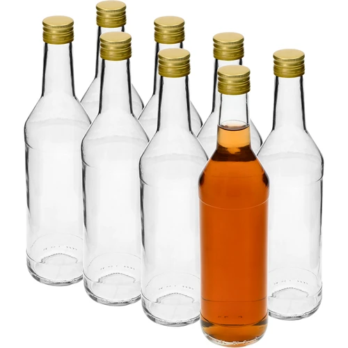 500 ml suora vodkapullo kierrekorkilla - 8 kpl - 2