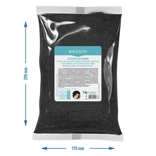 Activated Duo Carbon – kiviperäinen mineraali- ja kookospohjainen aktiivihiiliseos, 1 kg, riittää 60 litrille - 7