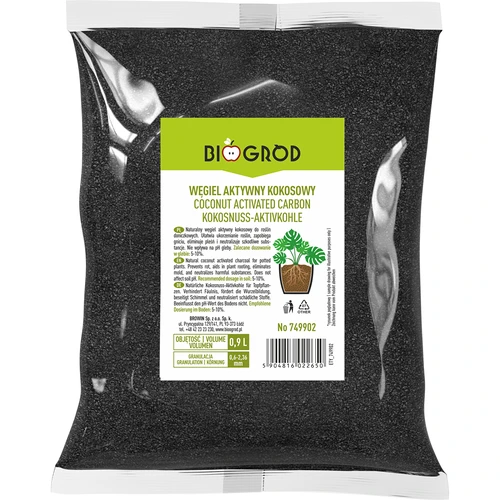 Aktiivihiili kookos kasveille 0,9 L - 3