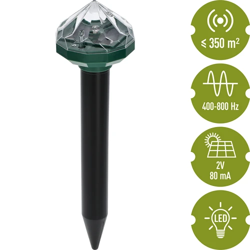 Aurinkokäyttöinen myyränkarkotin LED-lampulla - 7