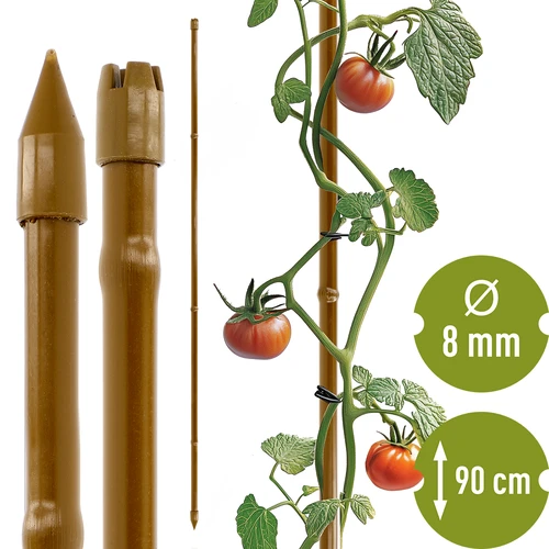 Bambun muotoinen päällystetty terästuki, 90 cm x 8 mm  - 1 