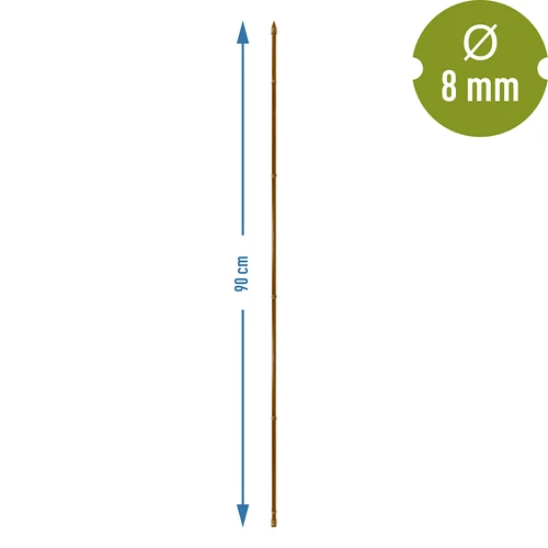 Bambun muotoinen päällystetty terästuki, 90 cm x 8 mm - 3