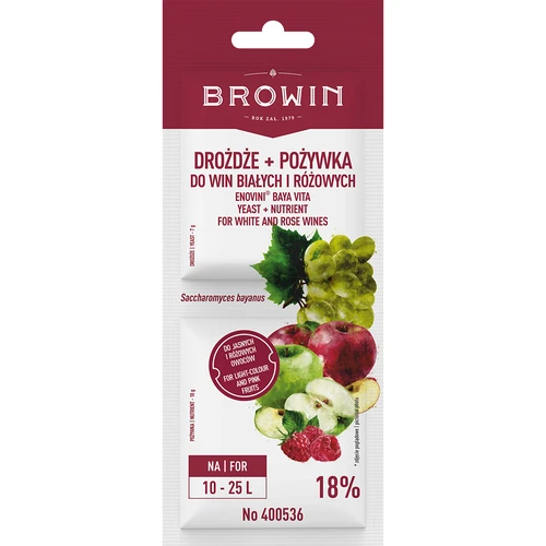 Bayanus-hiiva + ravinne - valko- ja roseeviinit  - 1 