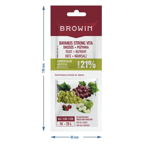 Bayanus-hiiva + ravinne - Yleiskäyttöinen - 21%, 17 g - 3