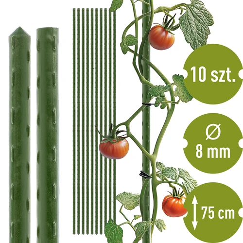 Bioogród puutarhakepit – päällystetty teräs, 0,75 m, fi 8 mm, 10 kpl  - 1 