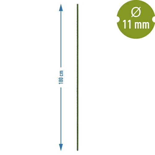 Bioogród-puutarhakepit – päällystetty teräs, 1,8 m, fi 11 mm, 10 kpl - 3