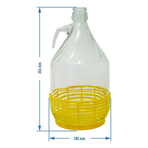 Dama 5 L lasipullo lasikahvalla - 2