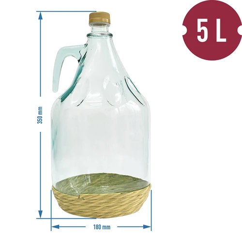 Dama 5L viinipullo punoksessa, kierrekorkilla - 3