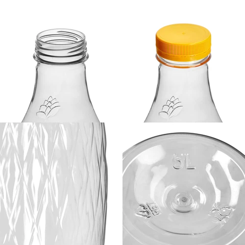 Damigiana Dama 5 l PET, kierrekorkilla ja korilla - 3