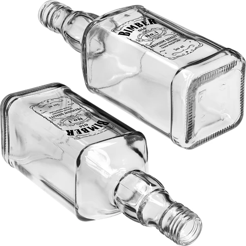 Daniels-pullo 500 ml kierrekorkilla, painatus "Bimber OLD", 1 kpl - 5