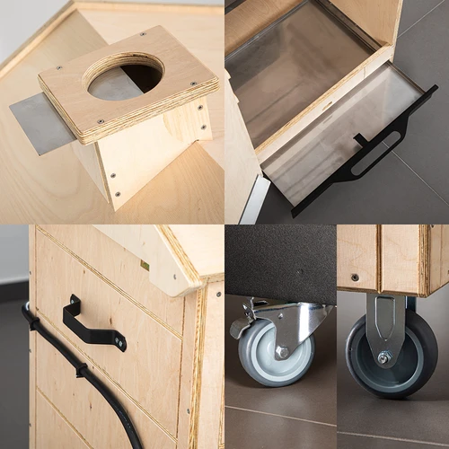 dragON PLYWOOD NATURE -savustinkaappi – kehyksetön, moduulirakenteinen, Wi‑Fi‑ohjaimella, 320 L - 6