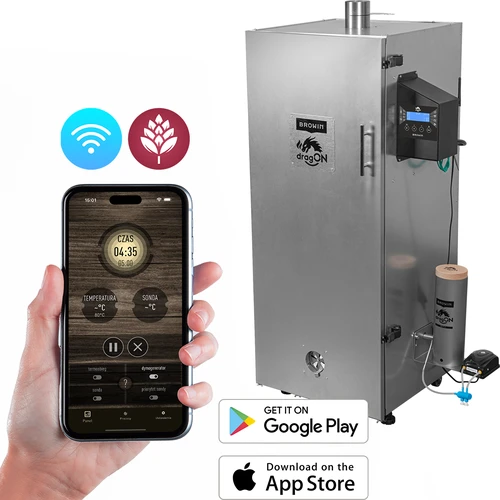 dragON teräksinen savustinkaappi 220 L, IQ – Wi-Fi-ohjaimella