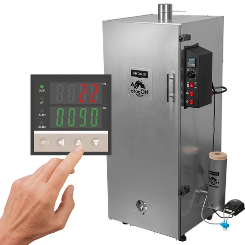 dragON-teräksinen savustuskaappi 220 L – digitaaliohjaimella