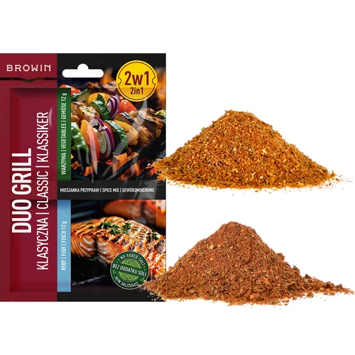 Duo Grill Klassinen kalalle ja kasviksille - 2 in 1 mausteseos, 2 x 12 g - 3