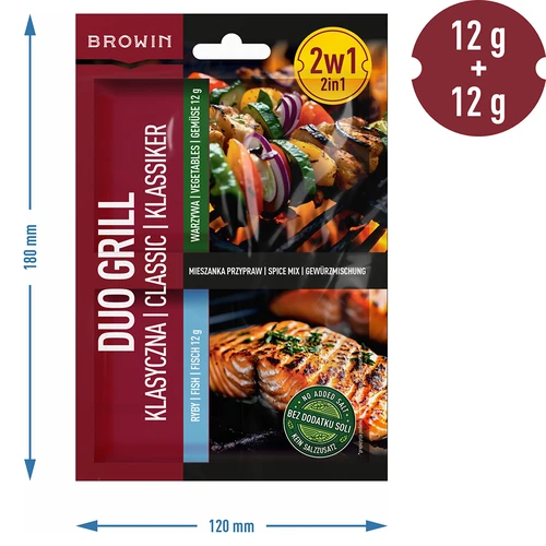 Duo Grill Klassinen kalalle ja kasviksille - 2 in 1 mausteseos, 2 x 12 g - 4