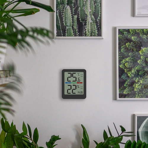 Elektroninen huonelämpömittari, musta - 15
