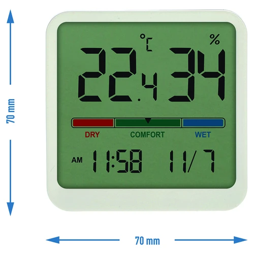 Elektroninen huonelämpömittari, valkoinen - 9