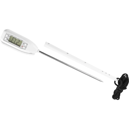 Elektroninen keittiölämpömittari (-50°C - +300°C) kotelolla, valkoinen  - 1 