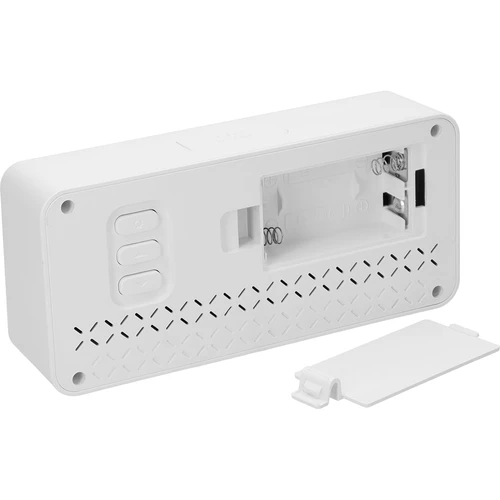 Elektroninen Soens-sääasema - valkoinen, kellolla ja kalenterilla - 5