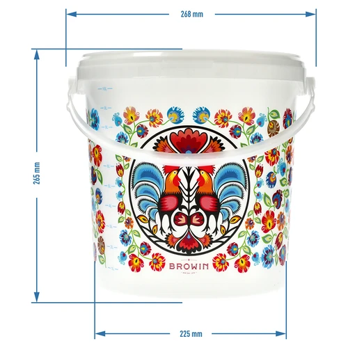 Elintarvikeämpäri GWIOZDA - kannella, 10 L - 6